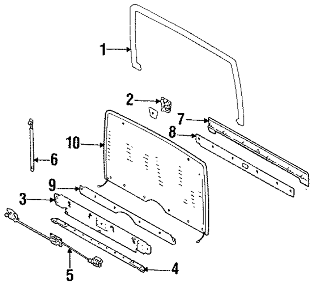 55010064 - Body: Weatherstrip for Mopar Image
