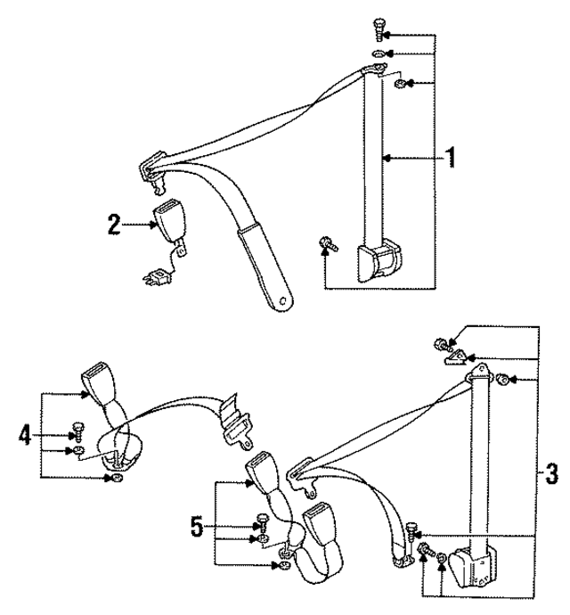 1238606986 - Electrical: Seat Belt Assembly for Mercedes-Benz Image