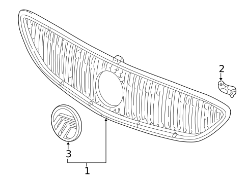 Grille & Components for 2005 Mercury Sable #0