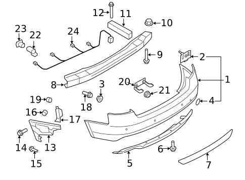 Bumper & Components - Rear for 2013 Audi RS5 #1