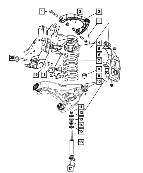 Front Suspension, Strut and Cradle for 2010 Dodge Ram 1500 #0