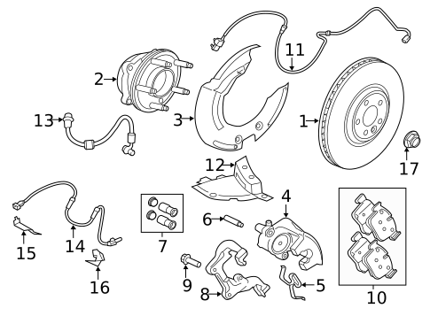Disc Pads & Brake Shoes for 2017 Jaguar F-Pace #0