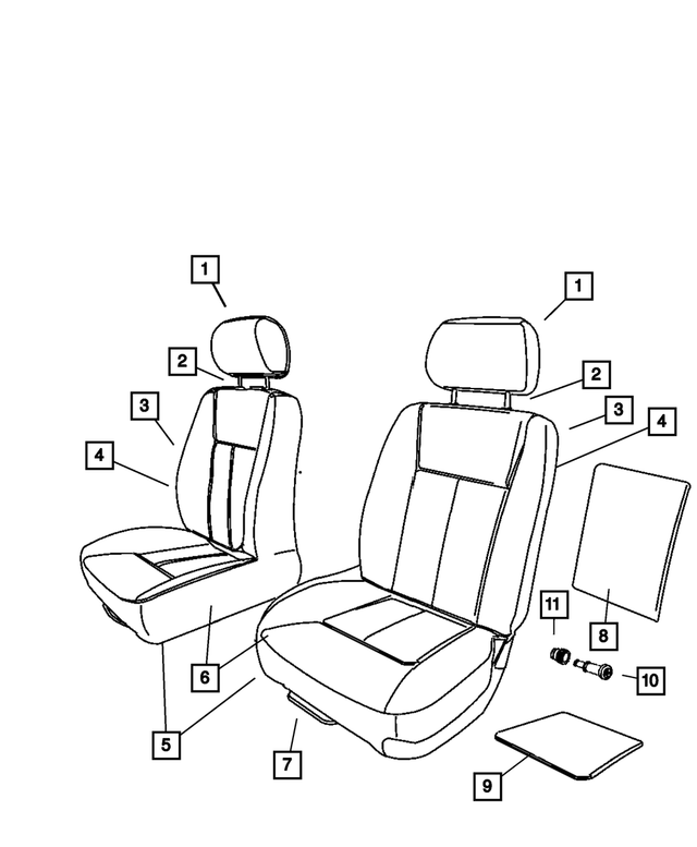 5161574AB - : Seat Cushion Foam, Right for Mopar Image