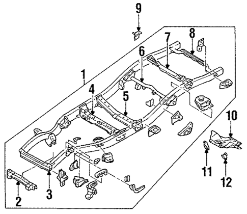 Frame & Components for 1994 Nissan Pathfinder #1