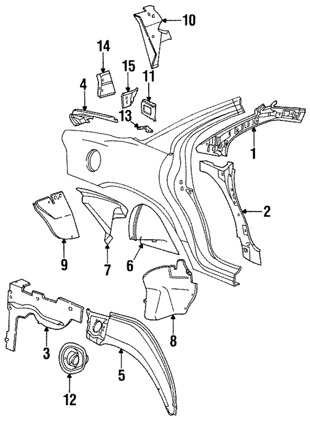 4583420 - Body: Inner Quarter Panel for Mopar Image