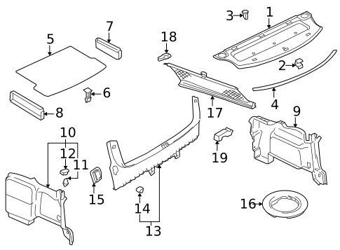 Interior Trim - Rear Body for 2001 Volkswagen Passat #1
