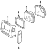 5DV51TZZ - Electrical: Headlamp Door for Jeep: Cherokee, Comanche Image