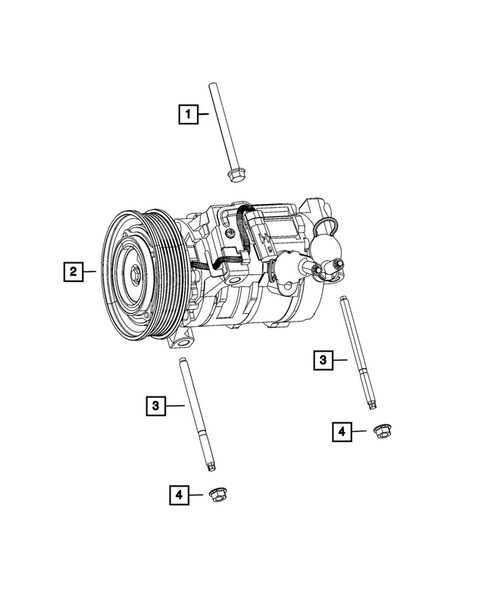Air Conditioner Compressor and Mounting for 2025 Ram 3500 #0