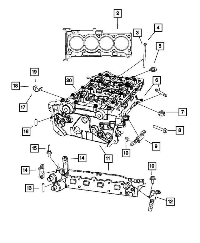 6102397AA - Engine 2.4L Four Cylinder: Double Ended Stud, Mounting for Mopar Image