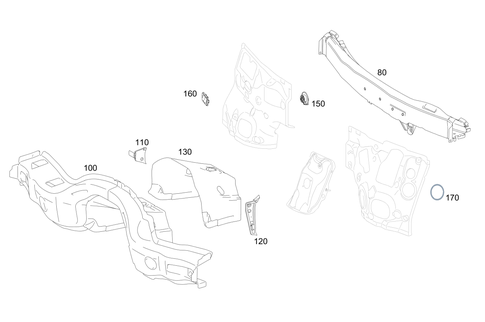 Firewall and Connecting Parts for 2017 Mercedes-Benz GLC43 AMG #0