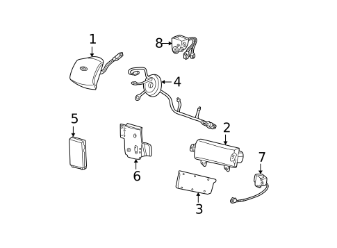 Air Bag Components for 2001 Ford F-250 Super Duty #0