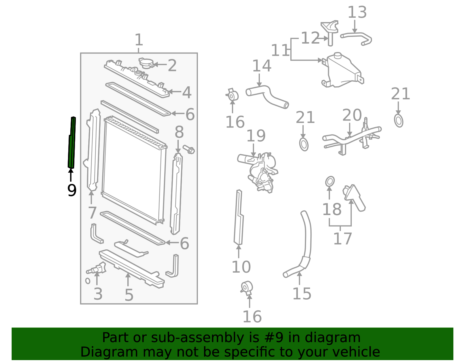 2010-2024 Toyota 4Runner Radiator Air Seal 16562-31020 | Toyota Parts ...