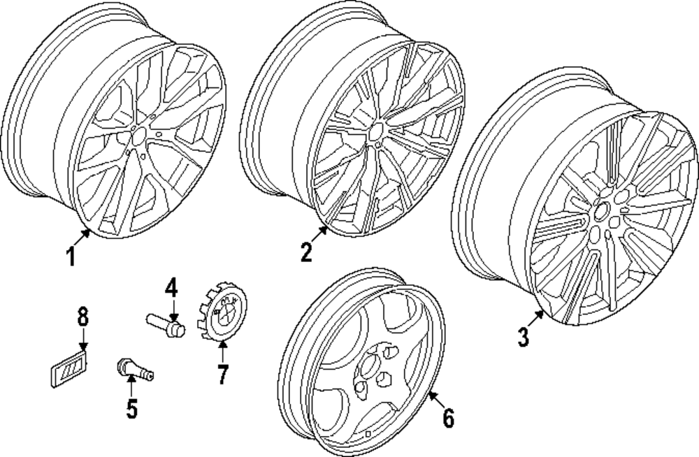 2024-2025 BMW X6 Bmw Oem 748m Performance Wheel In Matte Black 20