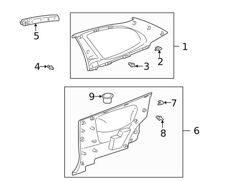 Interior Trim - Quarter Panels for 2002 Toyota Echo #0