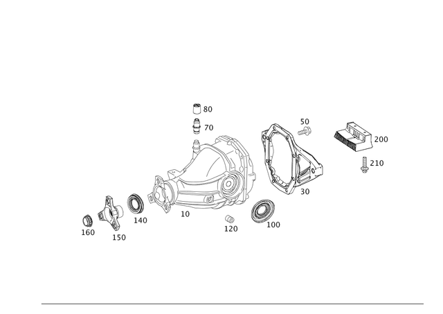 1723501214 - Rear Axle: Rear Axle Differential for Mercedes-Benz Image image