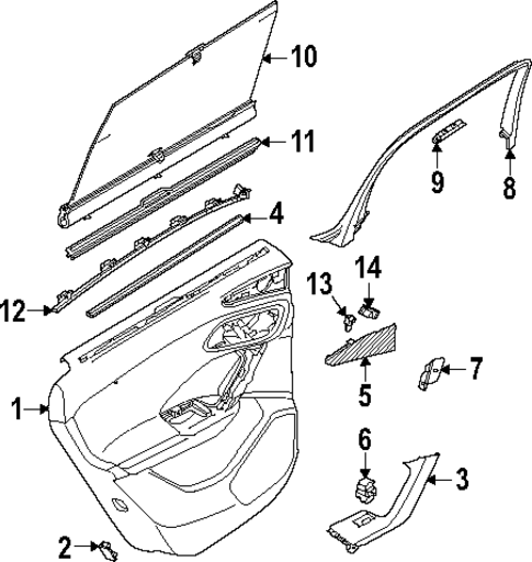 Interior Trim - Rear Door for 2025 Audi SQ6 e-tron #0