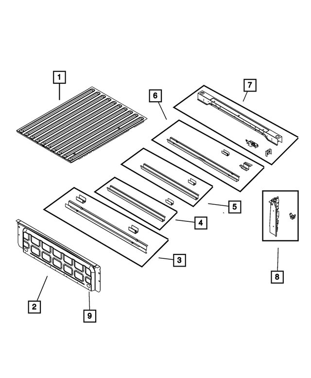 « 68141709AA – Body Sheet Metal Except Doors : Caisson Arrière Traverse pour Mopar Image »