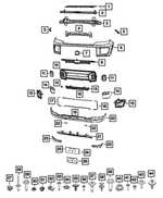 68408106AA - : Fog Lamp Bezel, Right for Mopar Image