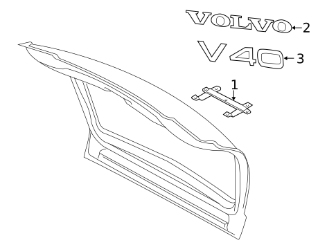 Exterior Trim - Lift Gate for 2000 Volvo V40 #0