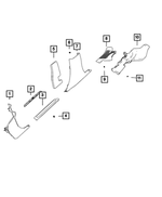 1GG71DX9AB - Interior Trim: Scuff Plate, Left for Dodge: Durango | Jeep: Grand Cherokee, Grand Cherokee WK Image