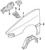 F3CZ16005A - Body: Fender for Ford: Escort | Mercury: Tracer Image