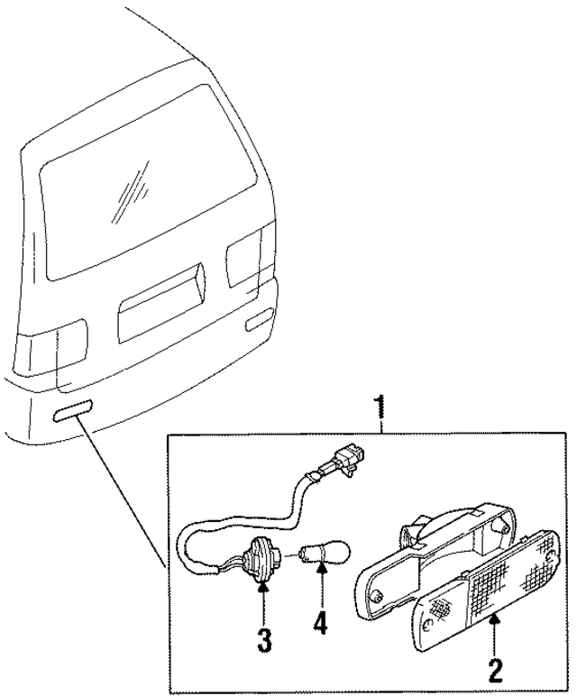 LA0151240D - : Backup Lamp Assembly for Mazda Image