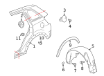 11570498 - Body: Wheelhouse Liner Bolt for GM Image