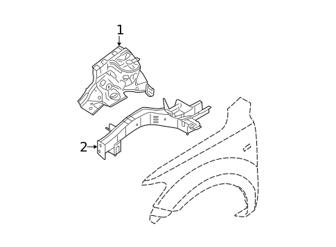 Inner Components for 2009 Hyundai Santa Fe #0