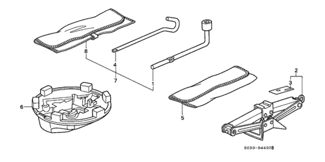 Tools - Jack for 1997 Honda Civic #0