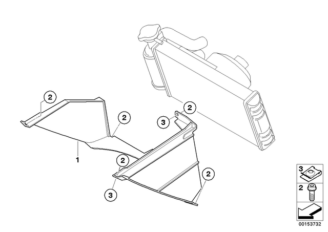 46637697685 - : Air Duct, Radiator for BMW-Motorrad Image