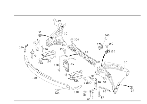 Front Reinforcement and Radiator Support for 2015 Mercedes-Benz GLK250 #0