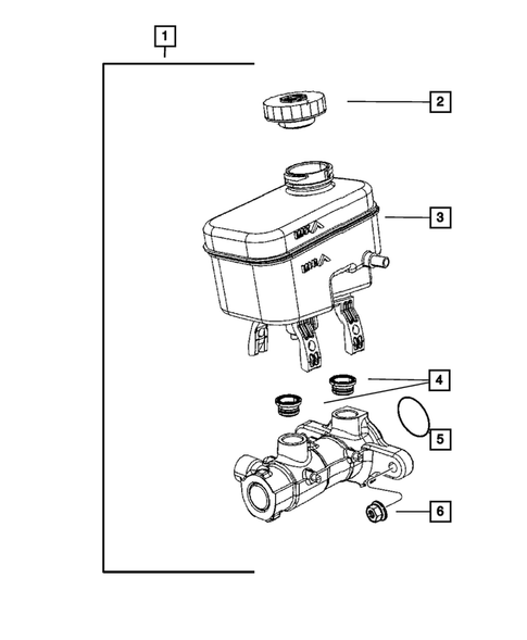 Brake Master Cylinder for 2007 Jeep Wrangler #0