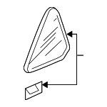 73455SDAL00 - Body: Vent Window Assembly for Honda: Accord Image