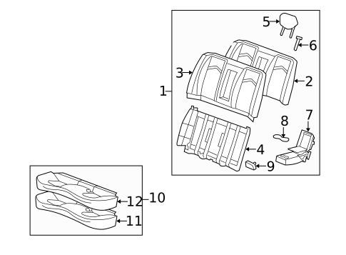 Rear Seat Components for 2014 Cadillac CTS #3