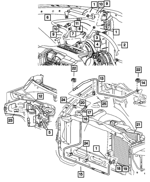 Air Conditioner and Heater Plumbing for 2007 Dodge Ram 1500 #1