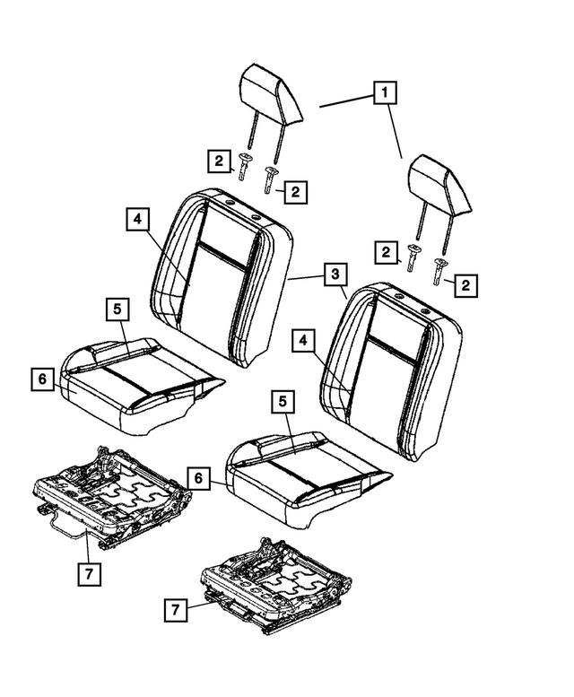 1RT00DK2AA - Interior Trim: Front Headrest for Mopar Image