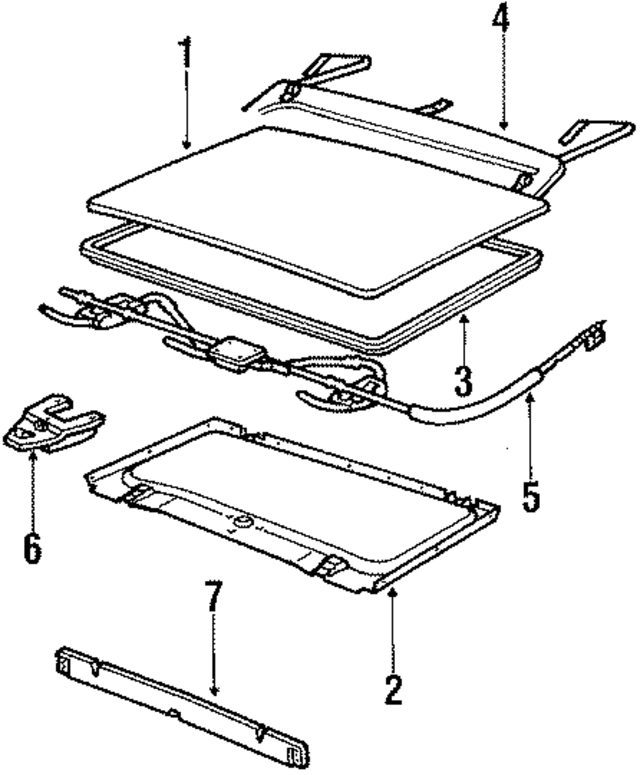 94456491701 - Body: Sunroof Panel for Porsche Image