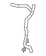LX6Z18B402M - Cooling System: Reservoir Hose for Ford Image
