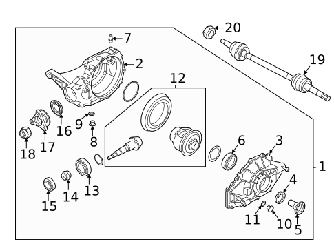 Axle & Differential for 2024 Genesis G80 #0