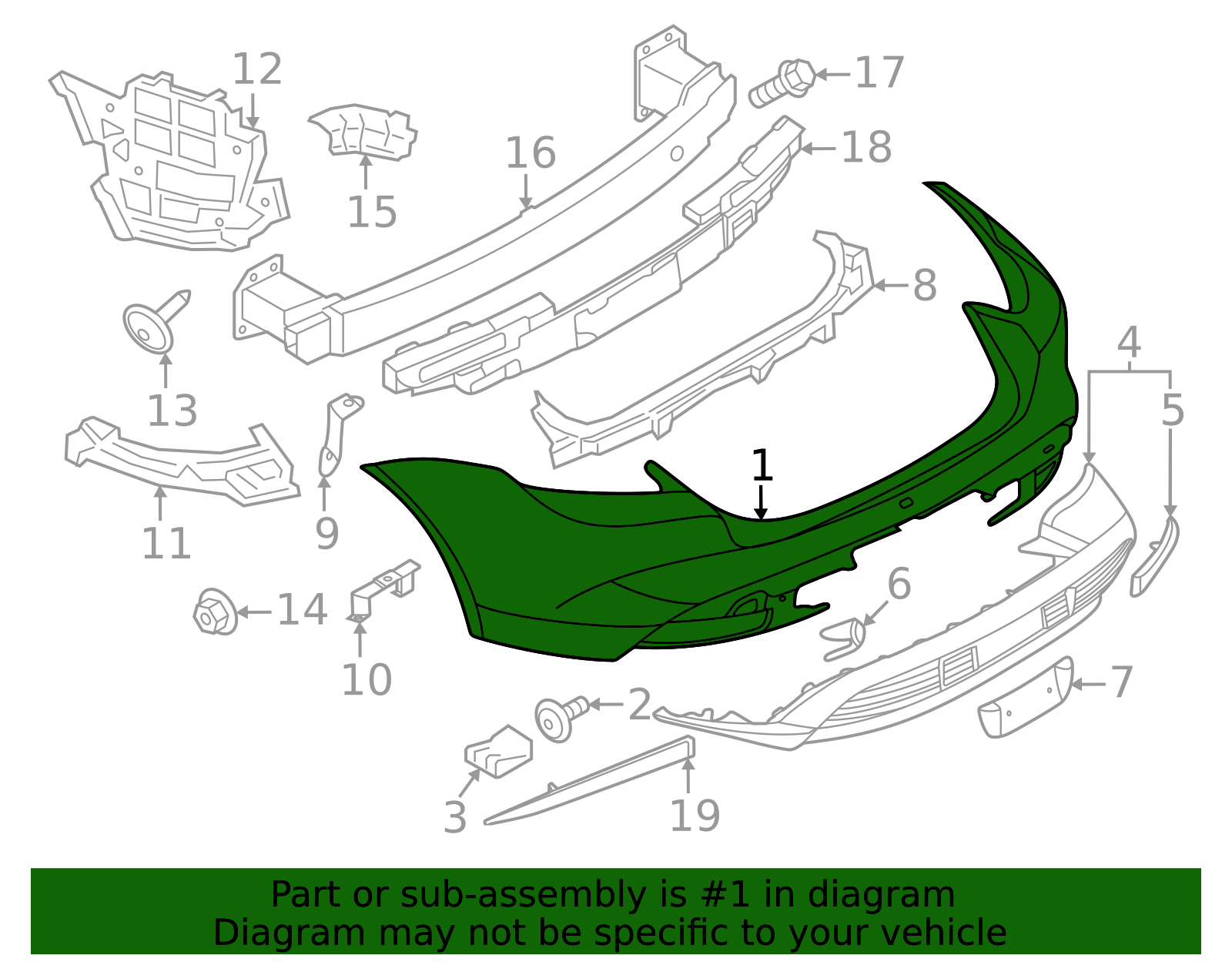 TCバンパー 2020-2026 Porsche Taycan Bumper Cover 9J1-807-984-C | OEM Parts Online