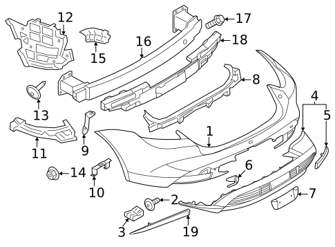 Bumper & Components - Rear for 2022 Porsche Taycan #1