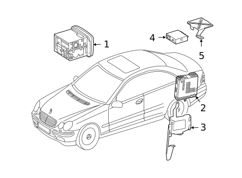 Navigation System Components for 2006 Mercedes-Benz CLK55 AMG #0