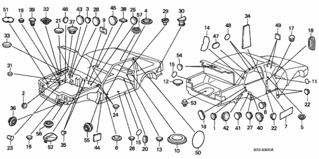 Grommet - Plug for 1986 Honda Accord #0