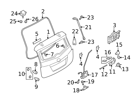 Liftgate for 2009 Mazda 5 #0