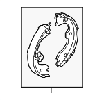 440608J00K - : Shoe Set-Parking Brake for Nissan: 350Z, 370Z, Altima, Maxima, Z Image