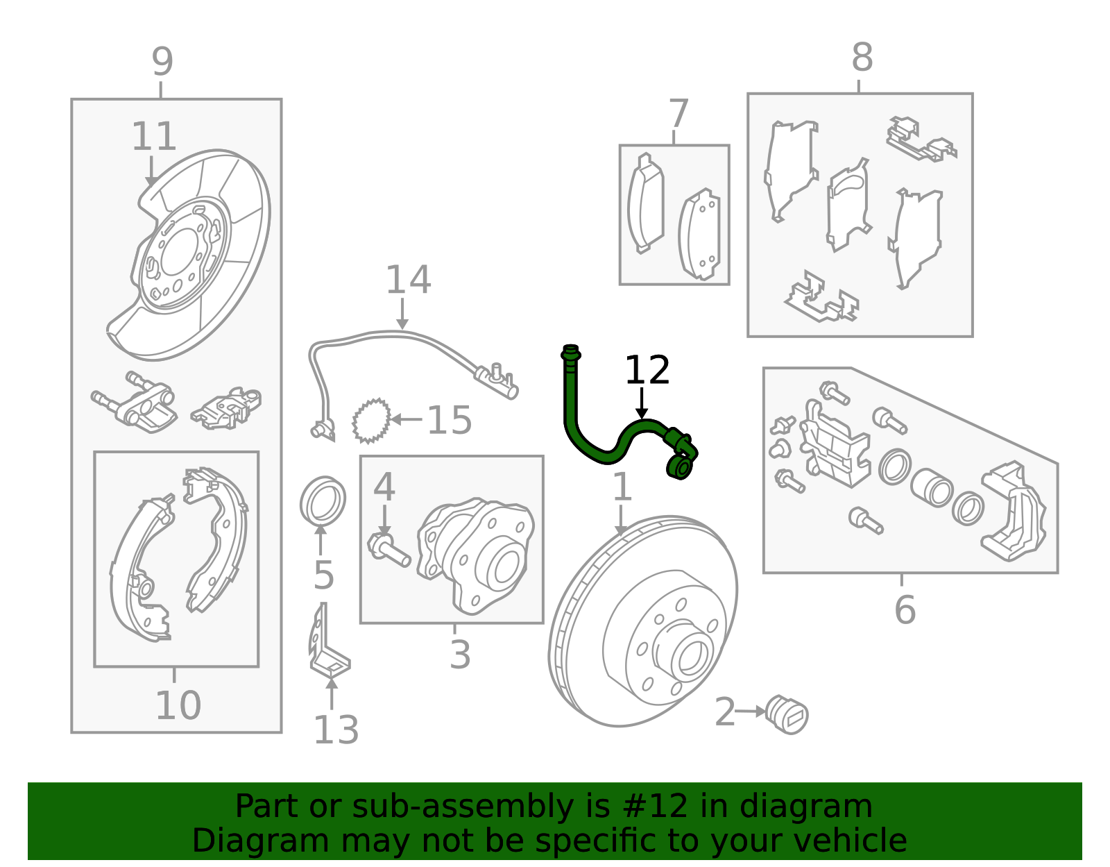 2009-2025 Nissan Brake Hydraulic Hose 46211-EG03C | OEM Parts Online