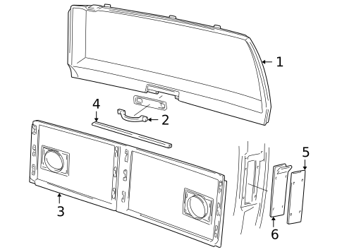 Interior Trim - Back Door for 2001 GMC Safari #1