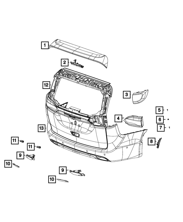 68228795AB - Electrical: Center High Mounted Stop Lamp for Mopar Image image