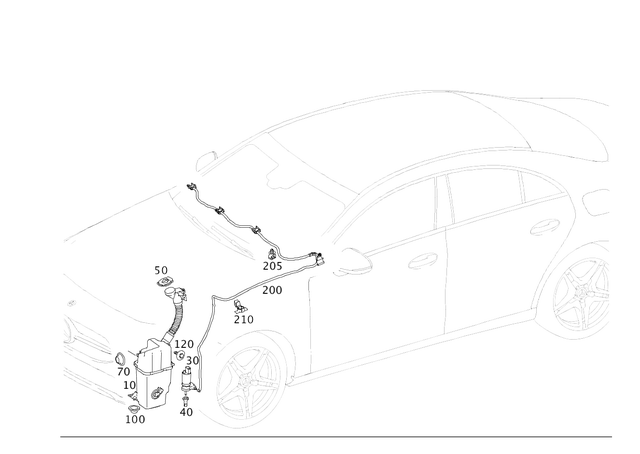 1778690400 - Windshield Washer, Emergency Equipmt: Retaining Tab for Mercedes-Benz: 180A, 180b, 220a, A220, A35 AMG, CLA250, CLA35 AMG, CLA45 AMG, CLA45 AMG S, EQB 250+, EQB 300, EQB 350, GLA250, GLA35 AMG, GLA45 AMG, GLB250, GLB35 AMG Image image