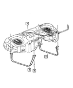 4581413AD - Fuel: Fuel Tank Mounting Strap, Left for Chrysler: 300 | Dodge: Charger, Magnum Image